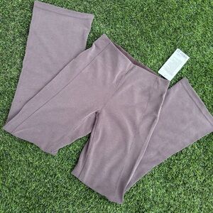 lululemon athletica Ribbed Flare Pants in Mauve Brown